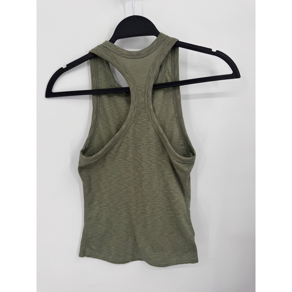 Vuori Sunrise High Neck Tank Women XS Green Racerback VW1012 Ribbed Activewear - Picture 5 of 7